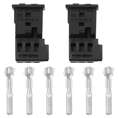 Image of Create idea 2PCS 3 Pin Car Wire Harness Connector A0295455528 Waterproof Electrical Plug with Terminals for Automotive Appliances