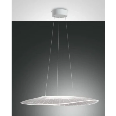 Image of Vela LED Dome Pendant Ceiling Lights White Glass
