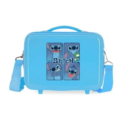 Image of Disney Best of Stitch Children&#039;s Suitcases and Toiletry Bags, Different Sizes, Purple, Blue, Pink, ABS, Stitch, One Size, Bag