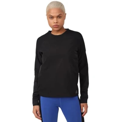 Image of Reebok Os Thermowarm Crew Sweatshirt, Women, womens, EA3199, Black, S