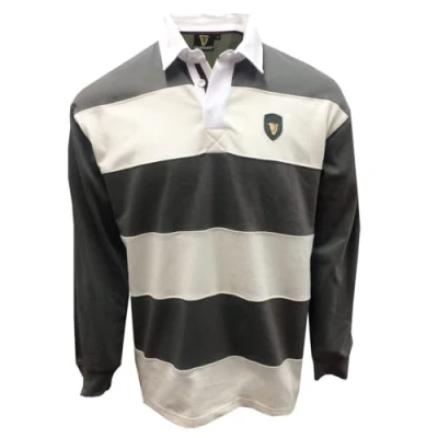 Image of Guinness Pewter/Cream Metal Badge L/S Rugby Shirt (X Large)