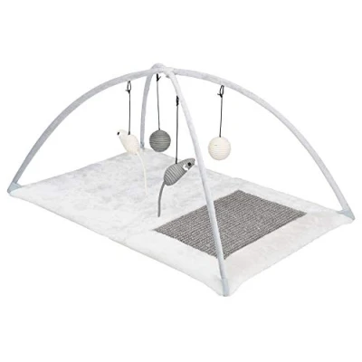 Image of Trixie Cat Play Mat with Toy and Sisal Scratching Pad Grey (43114) Normes