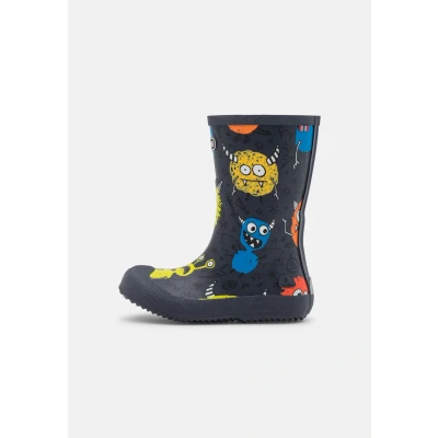 Image of Viking Indie Print Unisex Wellies navy/multicoloured for kids, Size: 2, Navy/multi coloured Synthetics