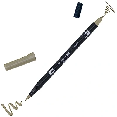 Image of Tombow ABT N57 Dual Brush Pen Warm Grey 5