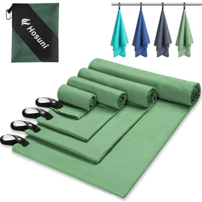 Image of Hosuni Microfibre Towel, 140x70cm Gym Compact Quick Dry Travel Towel Men Suitable for Fitness, Beach, Gym, Camping, Swim (L)