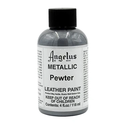 Image of Angelus Leather Paint, Pewter, 4 Ounce jar (732 04 143)
