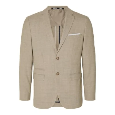 Image of SELETED HOMME Men&#039;s SLHSLIM Oasis Linen BLZ NOOS Suit Jacket, Sand, 42R