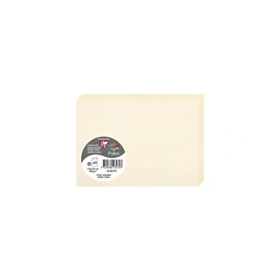 Image of Clairefontaine Ref 2327C Pollen Folded Card (Pack of 25 Sheets) 110 x 155mm Sized, 210gsm Card, Inkjet &amp; Laser Printer Compatible, Acid Free Cream