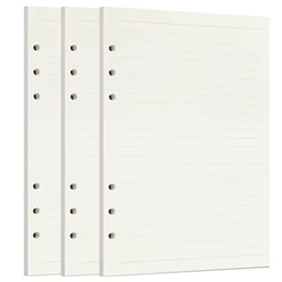 Image of Zelten 3 Pack A5 135 Sheets/270 Pages Lined Loose Leaf Punched Paper Refills for 6 Hole Binder Personal Organizer Diary Notebook Refillable Planner