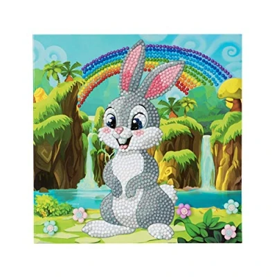 Image of Crystal Art Rabbit Wonderland Card Kit 18 x cm