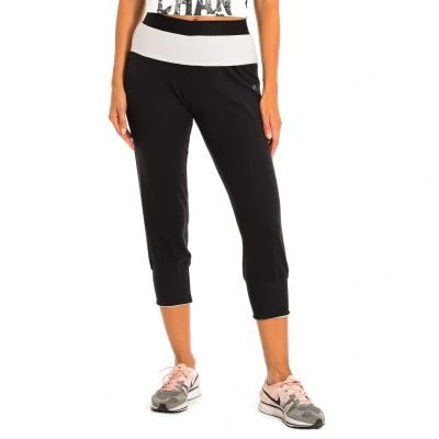Image of Zumba Womenss Sports Pirate Pants with Elastic Waist Z1B00253 Black Size X Small