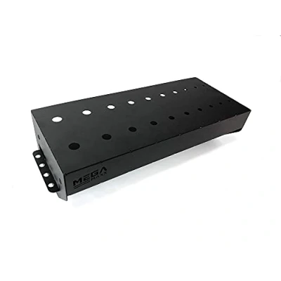 Image of MegaMaxx 24 Slot Screwdriver Holder Wall Mounted Metal Tool Shelf Storage Rack for Home, Workshop, DIY Garage Hand Tools Organiser (Black, 350x100x150 mm)