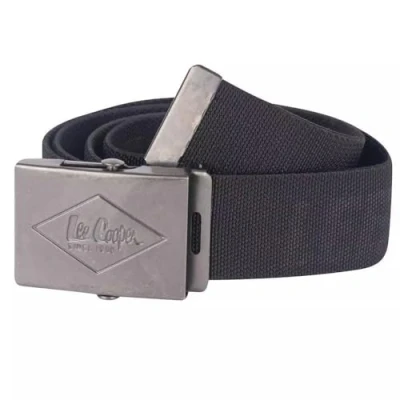 Image of Lee Cooper LCBELT613 Mens Canvas Webbing Work Safety Pant Belt, Black, One Size