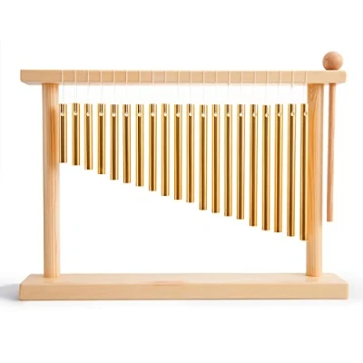 Image of ENNBOM 20 Note Chime Table Top Bar Wind Bars Instrument Percussion With Mallet (Gold)