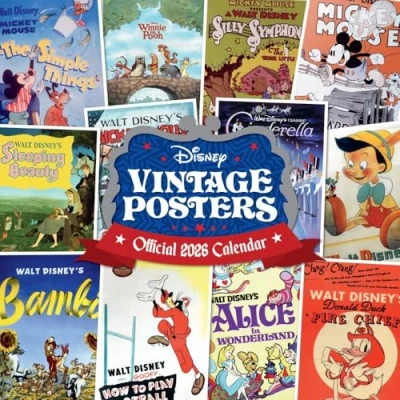 Image of Disney, Vintage Posters Calendar 2026