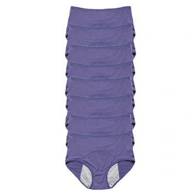 Image of JARMAY Upgrade High Waist Leak Proof Panties, 8 Pack Panties for Women, Comfort Leakproof Plus Size Women&#039;s (Blue, 2XL)