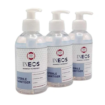 Image of Pack of 3 x 250ml Ineos Hospital Grade Sterile Sanitiser Gel