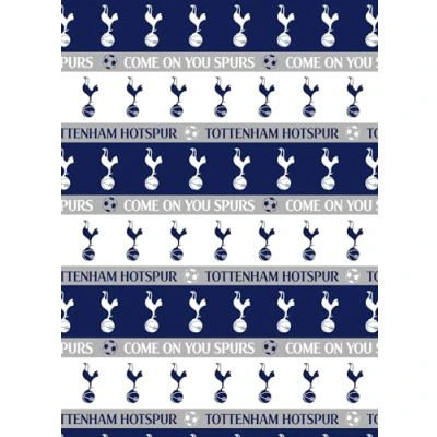 Image of TOTTENHAM HOTSPUR FC WRAPPING PAPER ROLL WRAP 3M SPURS FOOTBALL GIFT