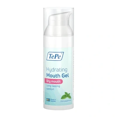 Image of TePe Hydrating Mouth Gel for Dry Mouth, mild Peppermint, to Ease The Feeling of Easy on go