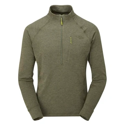 Image of Rab Men&#039;s Nexus Pull On Lightweight Fleece Jacket for Trekking &amp; Climbing Light Khaki X Large