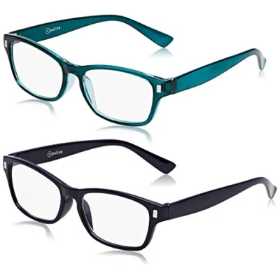 Image of The Reading Glasses Company Dark Blue Aquamarine Readers Value 2 Pack Mens Womens RR77 3Q +2.50