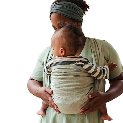 Image of Hoppediz Woven Baby Sling Wrap from Birth 100% Cotton Elba 5.40m