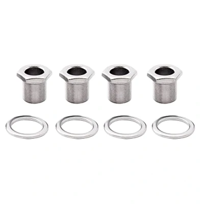 Image of Musiclily Pro 15mm Bass Tuner Bushings and 19mm Washer for Electric Sealed Tuning Pegs Machine Heads, Chrome (Set of 4)