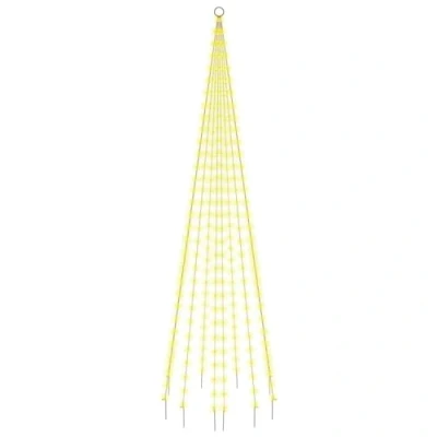 Image of vidaXL Christmas Tree on Flagpole Warm White 310 LEDs 300 cm