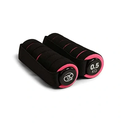Image of Fitness Mad Pro Hand Weights, Soft Grip Dumbbells, 0.5kg, 0.75kg, 1kg, 1.25kg, 1.5kg