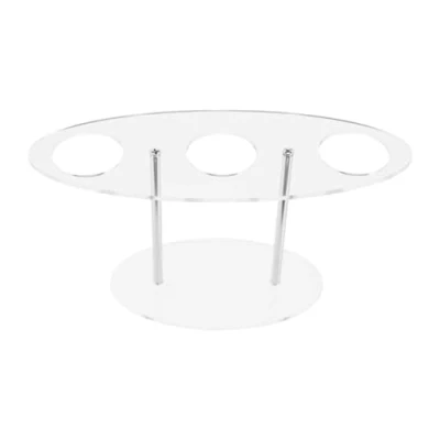 Image of Correa Acrylic Ice Cream Cone Holder, Charcuterie Food Waffle Holder Stand, 3 Holes,Transparent Easy Install