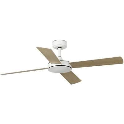 Image of Mallorca Large White, Maple DC Ceiling Fan 6 Speed