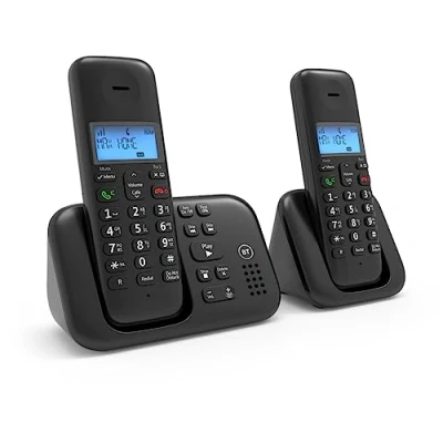 Image of BT 3960 Cordless Landline House Phone, Nuisance Call Blocker, Do Not Disturb button, Answer Machine, Twin Handset Pack