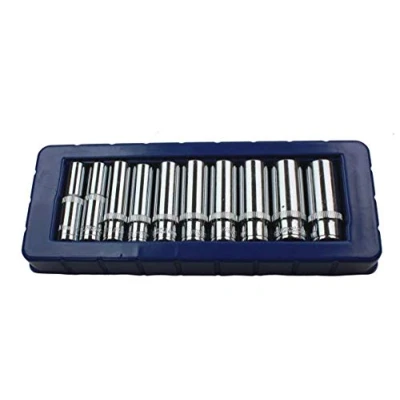 Image of US PRO 3237 10pc 3/8&#039;&#039; DR Deep Sockets Set 10 19mm, Blue