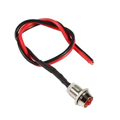 Image of Warning Lights ,4Pcs 12v 8mm LED Panel Pilot Dash Light Indicator Lamp compatible with Universal Car Van (red)
