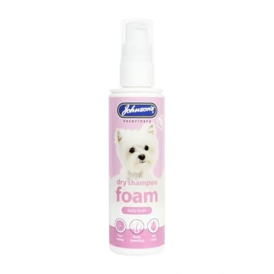 Image of Johnson&#039;s Dry Foam Shampoo for Dogs Baby Fresh Scent, Waterless Cleaning 150ml