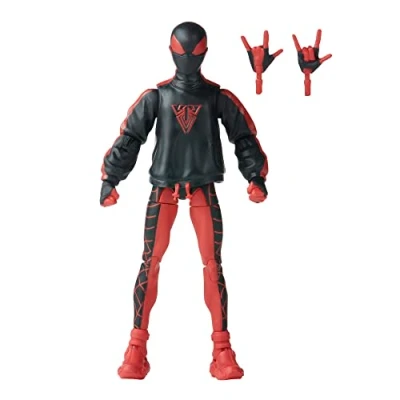 Image of Marvel Hasbro Legends Series Miles Morales Spider Man, Man Collectible 6 Inch Action Figures