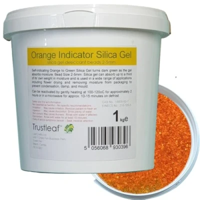 Image of Trustleaf 1kg Orange Self Indicating Silica Gel 2 5mm Beads Reusable TUB Dehumidify Flower Drying Storage (1kg OG)