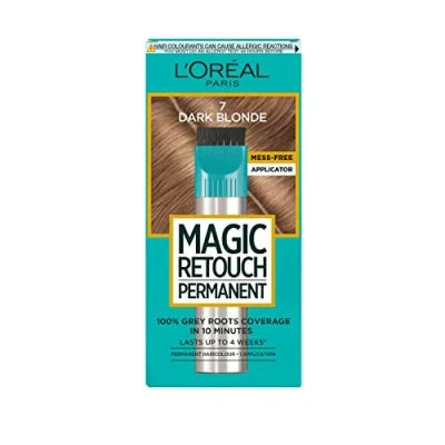 Image of L&#039;Oreal Paris Magic Retouch Permanent Root Concealer, Touching Up Grey Hair Dye, Dark Blonde 7
