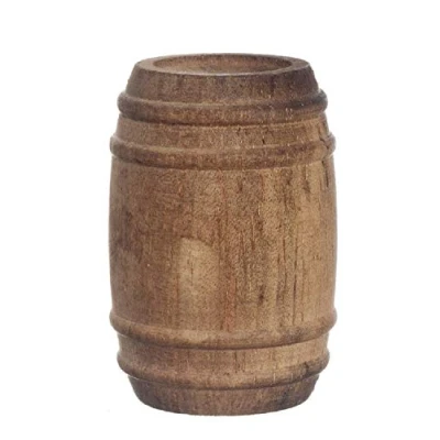 Image of Melody Jane Dolls House Wooden Wine Beer Grain Barrel Miniature 1:12 Shop Pub Bar Accessory