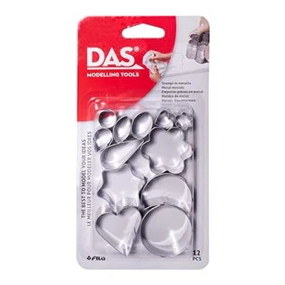 Image of DAS Clay Metal Assorted Modelling Cutters, 12 Pieces, Ideal for Professional Users