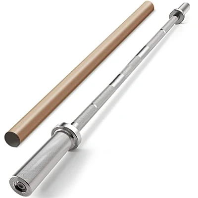 Image of Amonax 7ft Olympic Straight Barbell Weight Bar, Compatible with 2 inch Lifting Weights Plates, Bench Press Bar for Gym, Studio Squats, Gym Equipment Men Women