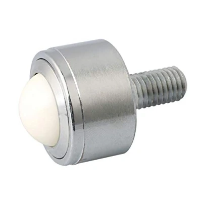 Image of BQLZR 25mm Steel Nylon Ball Metal Transfer Bearing Unit Wheel Conveyor Roller M12x25mm Thread Stem Caster Load 120KG