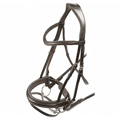 Image of Shires Velociti Dressage Bridle with Flash Havana Cob