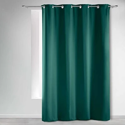 Image of Douceur d&#039;Intérieur, Emerald Blackout Eyelet Curtain 135 x 240 cm
