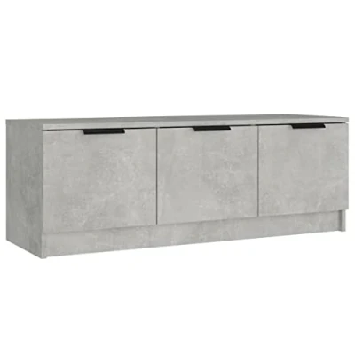 Image of vidaXL TV Cabinet in Console Style Concrete Grey, Modern, Engineered Wood 102x35x36.5 cm, Adequate Storage, Dust Free Design
