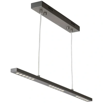 Image of Minimum Straight Bar Pendant Ceiling Light Satin Nickel