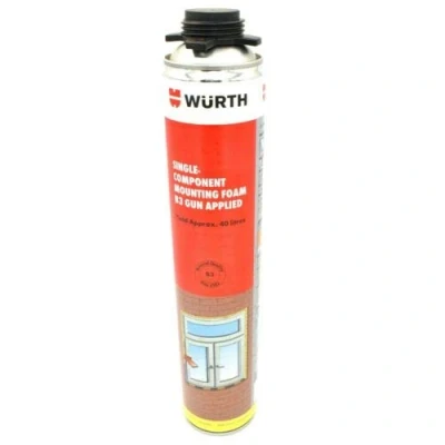 Image of Wurth Single Component Mounting Foam B3 Gun Applied 750ml Installation 40 litres Yield