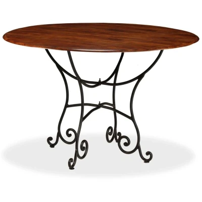 Image of vidaXL Dining Table Solid Acacia Wood with Honey Finish 120x76 cm