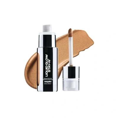 Image of Sacheu Liquid Glow STAY N Highlighter &amp; Illuminator Makeup — 30ml Long Lasting Luminous Lightweight Dewy Finish, Sun Daze