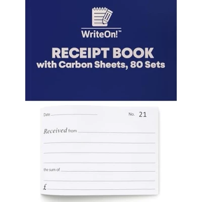 Image of A6 Receipt Book with Carbon Sheets Half Size 1 80 Pages